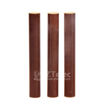 Brown ZTELEC 3725/PFCC41 Phenolic Cotton Cloth Laminated Round Bar/Bakelite Catalin Rod